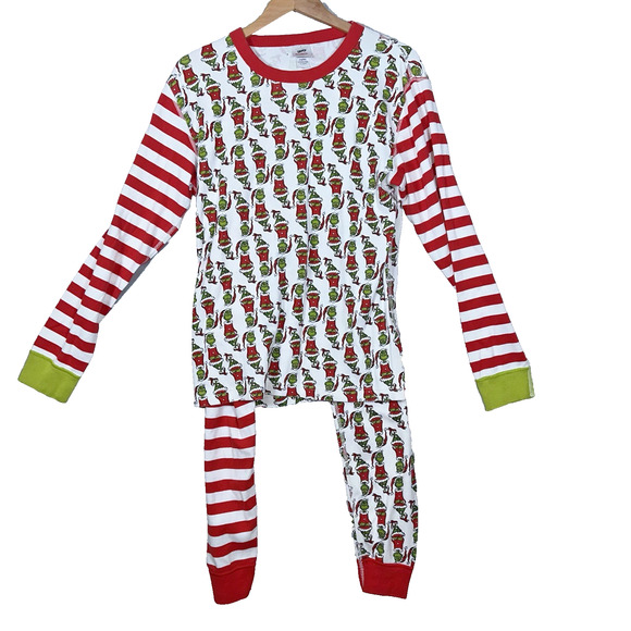 Hannah Anderson Adult Unisex Pajamas Size Large Christmas The Grinch Pajama Set - Picture 1 of 13